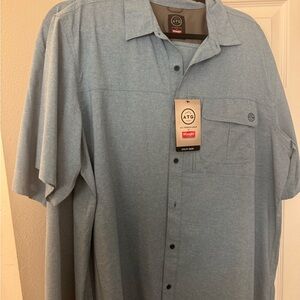 Wrangler Men's Light Blue Casual Button Down Shirt